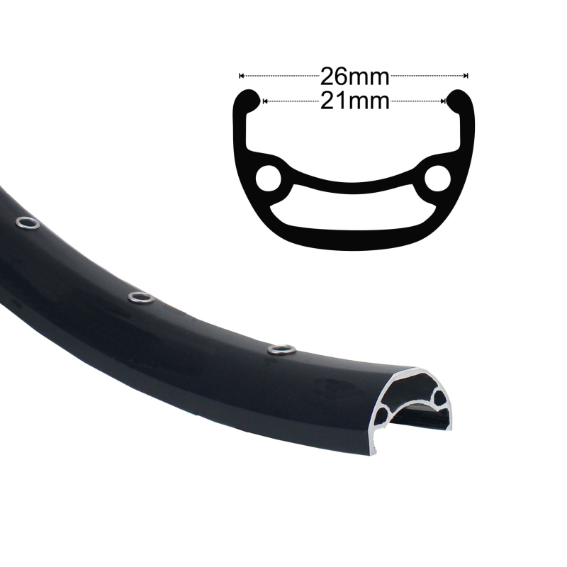 Artikelbild zu Felge 28'' 21-622 EXAL BCG21 schwarz 32 Loch m.�sen Disk VL 8,5  F2