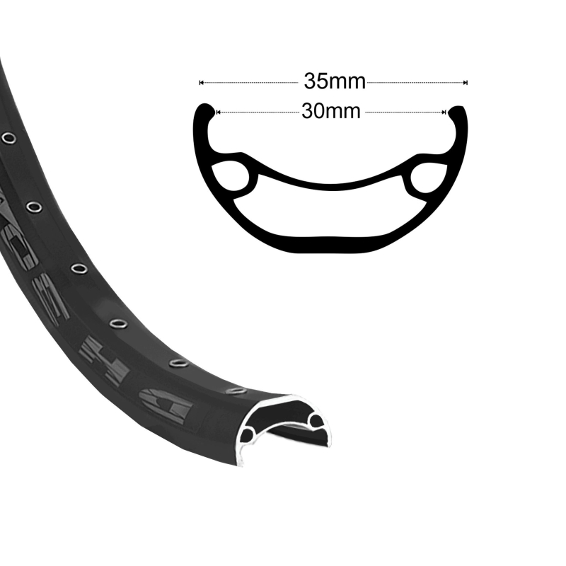 Artikelbild zu Felge 28'' 30-622 BDCP DH30 schwarz 32 Loch m.Ösen Disk VL8,5 tubeless ready