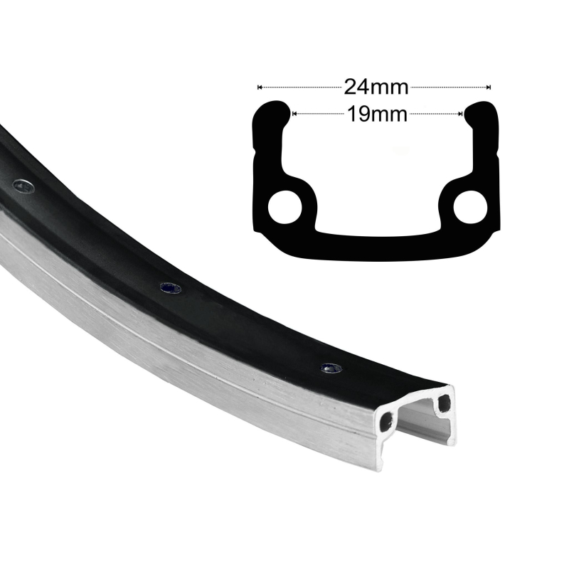 Artikelbild zu Felge 28'' 19-622 Aggro Basic schwarz 36 Loch o.Ösen geschliffen VL 8,5mm