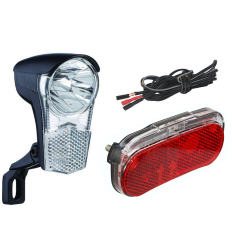 Lampenset 3 UNI LED 15 Lux Schalter R�cklicht Black Dingo, Kabel