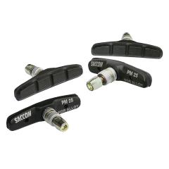 2 Paar (4 St�ck) Saccon V-Brake Bremsschuhe PM 25 schwarz