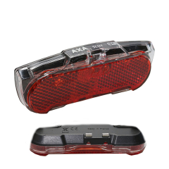 Axa slim 80mm Dynamo-R�cklicht f�r Gep�cktr�ger -transparent schwarz
