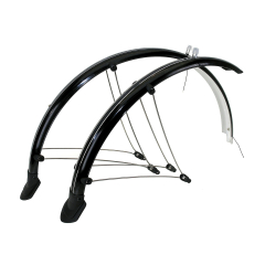 M-Wave 20 Zoll Schutzblech Set Kunststoff 56mm mit Kontaktstreifen schwarz