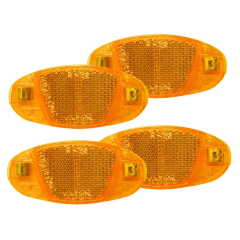 4er Set Speichenstrahler orange/gelb V-Design zum Einklemmen