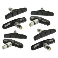 4 Paar (8 St�ck) Saccon V-Brake Bremsschuhe PM 25 schwarz