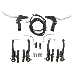 BDCP Alu V-brake komplett Bremsenset Vorderrad und Hinterrad schwarz/Silber