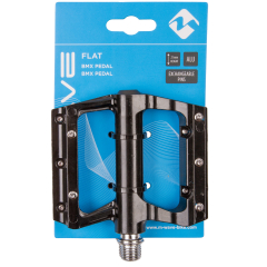 M-Wave BMX Plattformpedal Flat mit auswechselbaren Pins 9/16 schwarz