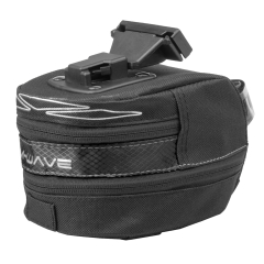 M-Wave Tilburg Loch Satteltasche 180x115mm schwarz/anthrazit mit CLIP-ON Halter