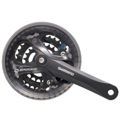 Shimano Kurbelgarnitur Acera 48/38/28 170 mm mit Kettenschutz, FC-M361, 7-8 Fach ,4-kant schwarz