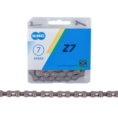 KMC Z7 Schaltungskette grau/braun 1/2 Zoll x 3/32 Zoll , 114 Glieder,7,3mm,6/7-fach