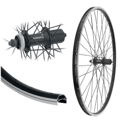 B�rwinkels 28 Zoll Hinterrad 19-622 CUT19 schwarz 36L Shimano QC300 Centerlock Disc 8-11-Fach Schnellspanner schwarz Speichen Nirosta 2mm schwarz