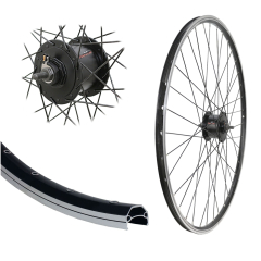 B�rwinkels 28 Zoll Vorderrad 19-622 CUT19 f�r Felgenbremse mit �sen Shimano Nabendynamo DHC30001 6V/1,5W Mutter Speichen schwarz