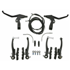 BDCP Alu V-Brake komplett Bremsenset Vorderrad und Hinterrad / schwarz