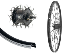 B�rwinkels 28 Zoll Vorderrad 19-622 CUT19 schwarz f�r Felgenbremse 36L BDCP Nabendynamo 6V/3W Mutter Speichen Nirosta 2mm schwarz