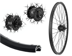 B�rwinkels 28 Zoll Vorderrad 19-622 DC19 schwarz Disk mit �sen 36L BDCP 3/1 Nabendynamo 6 Loch Disc Schnellspanner 6V/3W schwarz Speichen Nirosta 2mm schwarz