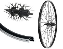 B�rwinkels 26 Zoll Hinterrad 19-559 CUT19 schwarz 36L Quando 8-10-Fach Kassette Mutter Speichen Nirosta 2mm schwarz