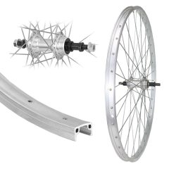 B�rwinkels 28 Zoll Hinterrad 19-622 Basic Silber 36L ECO Alu Schraubzahnkranz 7-Fach Mutter Speichen Nirosta 2mm Silber