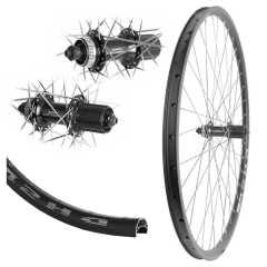 B�rwinkels 28 Zoll Hinterrad 21-622 DH21 schwarz Disk mit �sen 36L Deore M5100 Centerlock Disc 8-11-Fach Schnellspanner schwarz Speichen Nirosta 2mm Silber