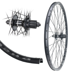 B�rwinkels 27,5 Zoll Hinterrad 21-584 DH21 schwarz Disk mit �sen 36L Shimano QC500 Centerlock Disc 12-Fach MicroSpline Schnellspanner Speichen Nirosta 2mm schwarz