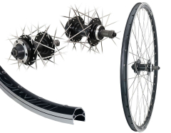 B�rwinkels 26 Zoll Hinterrad 19-559 DMS19 schwarz f�r Felgenbremse mit �sen 36L BDCP 6 Loch Disc 7-,8-,9-Fach Schraubzahnkranz Schnellspanner Speichen Nirosta 2mm Silber