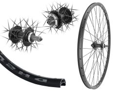 B�rwinkels 28 Zoll Hinterrad 21-622 DH21 Disk mit �sen BDCP 6 Loch Disc Schraubzahnkranz 8-9-Fach Schnellspanner Speichen schwarz