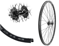 B�rwinkels 26 Zoll Vorderrad 21-559 DH21 schwarz Disk mit �sen 36L BDCP MT601 6 Loch Disc Schnellspanner Speichen Nirosta 2mm schwarz