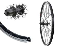 B�rwinkels 28 Zoll Hinterrad 19-622 DMC19 f�r Felgenbremse mit �sen Shimano T3000 8-11f Schnellspanner Speichen schwarz