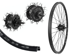 B�rwinkels 26 Zoll Vorderrad 21-559 DH21 schwarz Disk mit �sen 36L BDCP 3/1 Nabendynamo 6V/3W 6 Loch Disc Mutter schwarz Speichen Nirosta 2mm schwarz