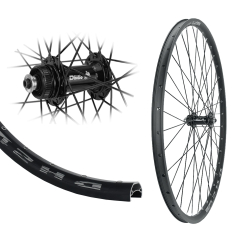 B�rwinkels 27,5 Zoll Vorderrad 21-584 DH21 schwarz Disk mit �sen 32L BDCP MT818 Centerlock Disc Schnellspanner schwarz Speichen Nirosta 2mm schwarz