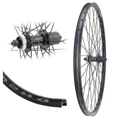 B�rwinkels 28 Zoll Hinterrad 21-622 DH21 schwarz Disk mit �sen 36L Shimano QC400 Centerlock Disc 8-11-Fach Schnellspanner schwarz Speichen Nirosta 2mm schwarz