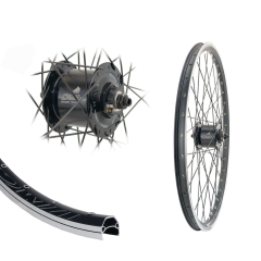 B�rwinkels 28 Zoll Vorderrad 19-622 DMC19 schwarz mit �sen 36L BDCP Nabendynamo schwarz Schnellspanner Speichen Nirosta 2mm schwarz