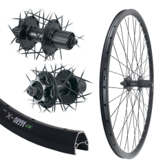 Aggro-X 28 Zoll Hinterrad 19-622 XD19 Disc Shimano TX506 6 Loch 8-10 Fach Kassette Schnellspanner Speichen schwarz