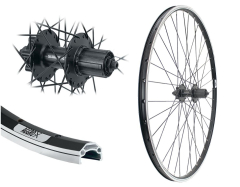 Aggro-X 26 Zoll Hinterrad 19-559 C19 Shimano TX506 8-11 Fach 6 Loch Disc Schnellspanner Speichen schwarz