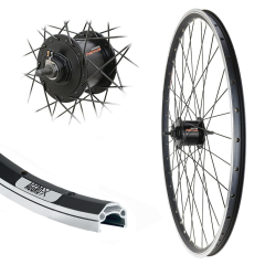 Aggro-X 28 Zoll Vorderrad 19-622 C19 Shimano Nabendynamo DH-C30003 6V/3W Mutter Speichen schwarz