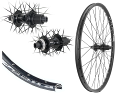 B�rwinkels Hinterrad 29 Zoll 25-622 DH25 Shimano TC500 Centerlock Disc Steckachse 148/12 12 Fach MicroSpline Speichen ED 2/2,34mm schwarz