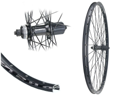 B�rwinkels 27,5 Zoll Hinterrad 21-584 DH21 mit �sen Shimano QC400 Centerlock Disc 8-11 Fach Schnellspanner Speichen schwarz