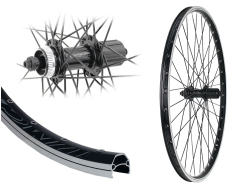 B�rwinkels 28 Zoll Hinterrad 19-622 DMC19 mit �sen Shimano QC400 Centerlock Disc 8-11 Fach Schnellspanner Speichen schwarz