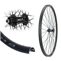 B�rwinkels 29 Zoll Vorderrad 25-622 DH25 Disk mit �sen BDCP MT818 Centerlock Disc Schnellspanner Speichen schwarz