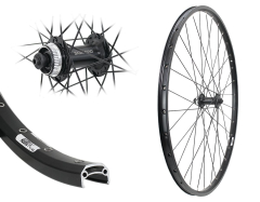 Aggro-X 28 Zoll Vorderrad 21-622 B21 mit �sen Shimano TX505 Centerlock Disc Schnellspanner Speichen schwarz